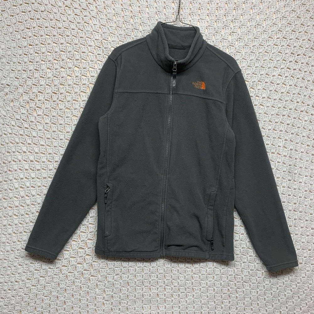The North Face Jacket Boys XL (18/20) Gray Fleece Full Zip Hiking Activewear